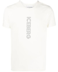 weißes T-Shirt mit einem Rundhalsausschnitt von Iceberg