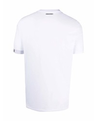 weißes T-Shirt mit einem Rundhalsausschnitt von DSQUARED2