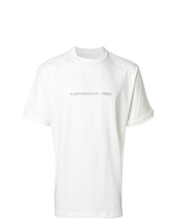 weißes T-Shirt mit einem Rundhalsausschnitt von Ih Nom Uh Nit