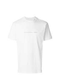 weißes T-Shirt mit einem Rundhalsausschnitt von Ih Nom Uh Nit