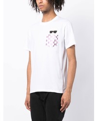 weißes T-Shirt mit einem Rundhalsausschnitt von Karl Lagerfeld