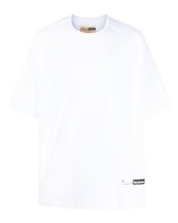 weißes T-Shirt mit einem Rundhalsausschnitt von Incotex