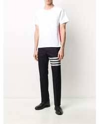 weißes T-Shirt mit einem Rundhalsausschnitt von Thom Browne