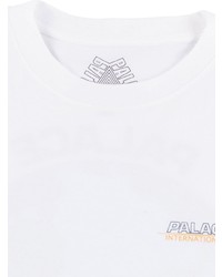 weißes T-Shirt mit einem Rundhalsausschnitt von Palace