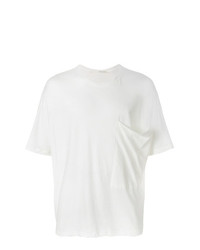 weißes T-Shirt mit einem Rundhalsausschnitt von Isabel Benenato