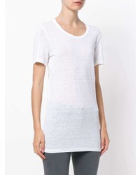 weißes T-Shirt mit einem Rundhalsausschnitt von Isabel Marant Etoile