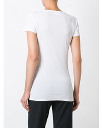 weißes T-Shirt mit einem Rundhalsausschnitt von THE WHITE BRIEFS