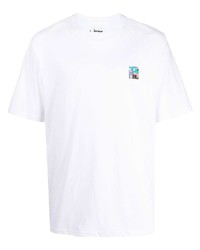 weißes T-Shirt mit einem Rundhalsausschnitt von Izzue