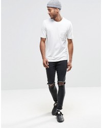 weißes T-Shirt mit einem Rundhalsausschnitt von Jack and Jones