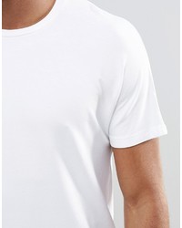 weißes T-Shirt mit einem Rundhalsausschnitt von Jack and Jones