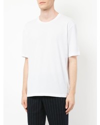 weißes T-Shirt mit einem Rundhalsausschnitt von CK Calvin Klein