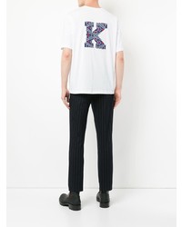 weißes T-Shirt mit einem Rundhalsausschnitt von CK Calvin Klein