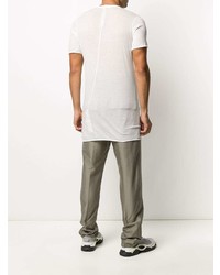 weißes T-Shirt mit einem Rundhalsausschnitt von Rick Owens