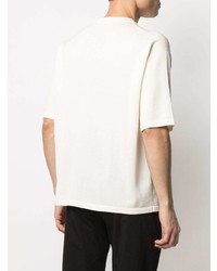 weißes T-Shirt mit einem Rundhalsausschnitt von Nuur
