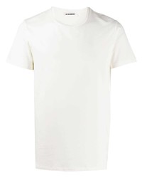 weißes T-Shirt mit einem Rundhalsausschnitt von Jil Sander