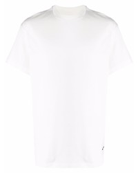 weißes T-Shirt mit einem Rundhalsausschnitt von Jil Sander