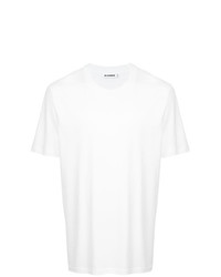 weißes T-Shirt mit einem Rundhalsausschnitt von Jil Sander