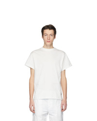 weißes T-Shirt mit einem Rundhalsausschnitt von Jil Sanderand