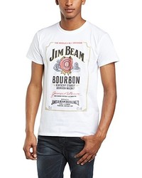 weißes T-Shirt mit einem Rundhalsausschnitt von Jim Beam