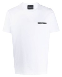weißes T-Shirt mit einem Rundhalsausschnitt von John Richmond