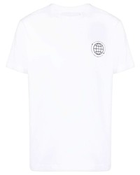 weißes T-Shirt mit einem Rundhalsausschnitt von John Richmond