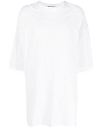 weißes T-Shirt mit einem Rundhalsausschnitt von JORDANLUCA