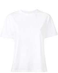 weißes T-Shirt mit einem Rundhalsausschnitt von JULIEN DAVID