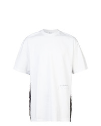 weißes T-Shirt mit einem Rundhalsausschnitt von Julien David