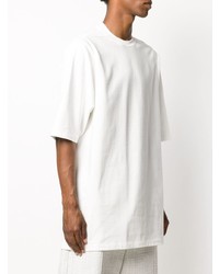 weißes T-Shirt mit einem Rundhalsausschnitt von Rick Owens