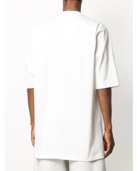 weißes T-Shirt mit einem Rundhalsausschnitt von Rick Owens