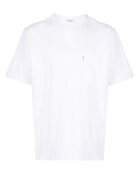 weißes T-Shirt mit einem Rundhalsausschnitt von JUNTAE KIM