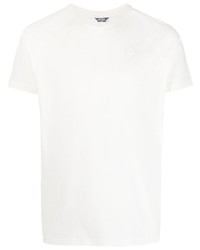 weißes T-Shirt mit einem Rundhalsausschnitt von K-Way