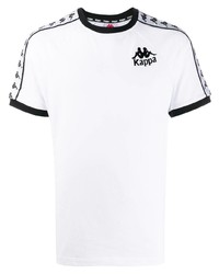 weißes T-Shirt mit einem Rundhalsausschnitt von Kappa