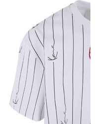 weißes T-Shirt mit einem Rundhalsausschnitt von karl kani