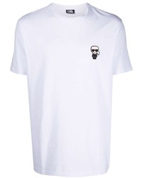 weißes T-Shirt mit einem Rundhalsausschnitt von Karl Lagerfeld