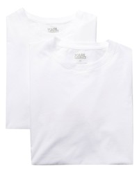 weißes T-Shirt mit einem Rundhalsausschnitt von Karl Lagerfeld