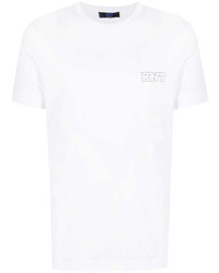 weißes T-Shirt mit einem Rundhalsausschnitt von Kiton