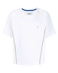 weißes T-Shirt mit einem Rundhalsausschnitt von Koché