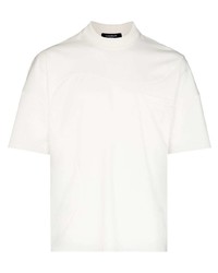 weißes T-Shirt mit einem Rundhalsausschnitt von Labrum London