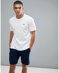 weißes T-Shirt mit einem Rundhalsausschnitt von Lacoste Sport