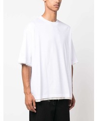 weißes T-Shirt mit einem Rundhalsausschnitt von Lanvin