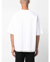 weißes T-Shirt mit einem Rundhalsausschnitt von Lanvin