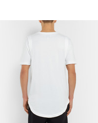 weißes T-Shirt mit einem Rundhalsausschnitt von Public School
