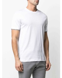 weißes T-Shirt mit einem Rundhalsausschnitt von Canali