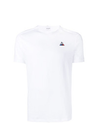 weißes T-Shirt mit einem Rundhalsausschnitt von Le Coq Sportif