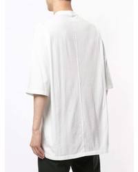 weißes T-Shirt mit einem Rundhalsausschnitt von Rick Owens