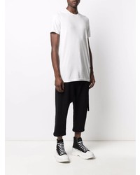 weißes T-Shirt mit einem Rundhalsausschnitt von Rick Owens