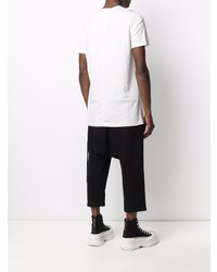 weißes T-Shirt mit einem Rundhalsausschnitt von Rick Owens