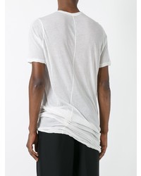 weißes T-Shirt mit einem Rundhalsausschnitt von Rick Owens