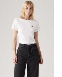weißes T-Shirt mit einem Rundhalsausschnitt von Levi's